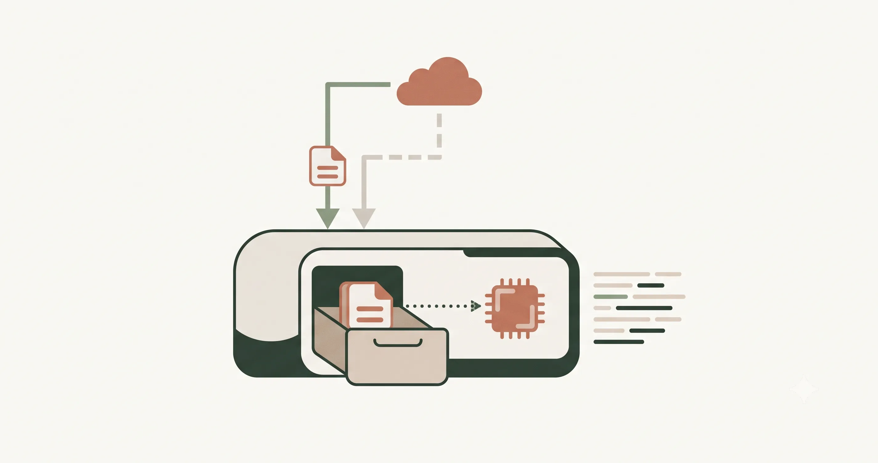 Diagram: a translation model downloads once from a CDN, is cached, then runs locally in your browser